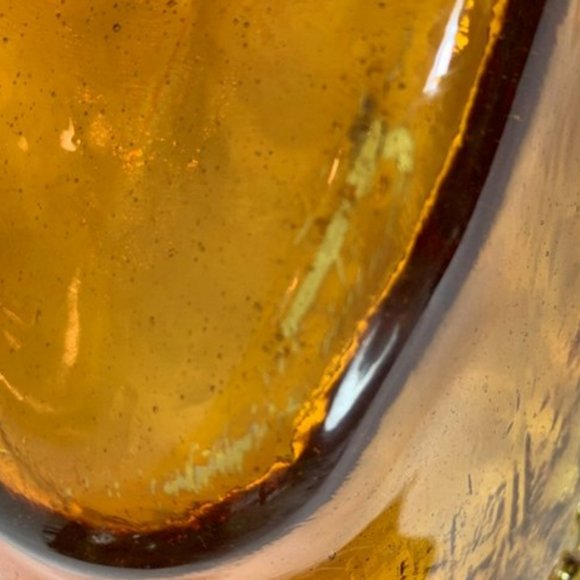 Italian Amber Glass Bowl - Picture 6 of 7